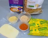A picture of step 1 of Penne alfredo pasta.