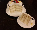 A picture of step 28 of Vanilla Layer Cake with Lemon Cream Filling and Lemon Whipped Cream Frosting.