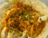 A picture of step 2 of Mango and Passion Fruit Shrikhand Popsicles.