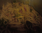 A picture of step 6 of Spaghetti with beans.