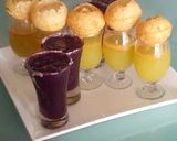 A picture of step 4 of Pani Puri with fruit shots.