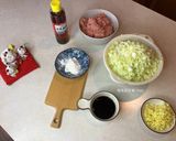 A picture of step 1 of Pork and Cabbage Dumplings.