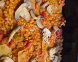 Vegán padlizsános vöröslencsés tofus lasagne (pici gombával) recept fázis 3 fotója