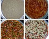 A picture of step 4 of Chiken fajita pizza without oven🍕.