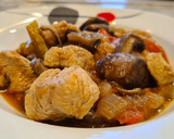 Foto del paso 5 de la receta: Guiso de solomillo de pavo con champiñones y pimientos