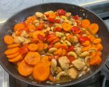 A picture of step 24 of Chicken with Cashews, Bell Peppers, and Carrots.