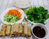Hình bước làm 2 của món Bún chả giò chay