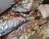 Foto del paso 8 de la receta: Salmón al Papillote con Papitas en salsa de Cilantro