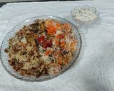 A picture of step 4 of Mutton mince masor polaw with boondi raita.