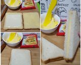 Foto langkah ke 4 dari resep Cheese Coffee Toast (Roti Tawar ala Roti Boy).