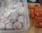 Foto del paso 2 de la receta: Albóndigas de pollo con chistorra y judiones