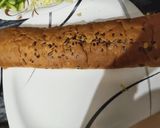 A picture of step 2 of Egg subwich.