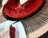 A picture of step 10 of 2 tier Red velvet cake.