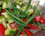 A picture of step 4 of Orange Fish with veggies (Healthy Meal option).