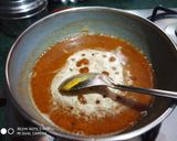 A picture of step 1 of Besan jaggery Sheera.