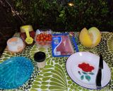 Foto del paso 1 de la receta Milhojas de melón, queso fresco de cabra y Jamón serrano