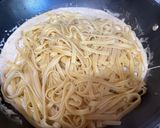A picture of step 5 of Fettuccine Alfredo with Italian Meatballs & Mushrooms.