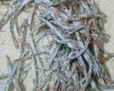 A picture of step 3 of Kurkuri bhindi.
