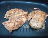 A picture of step 3 of Pan Fried Chicken Breast...low carb diet.