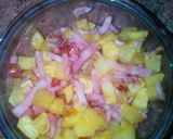 Foto del paso 3 de la receta: Patatas gratinadas con bacón y salchichas