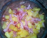 Foto del paso 3 de la receta: Patatas gratinadas con bacón y salchichas