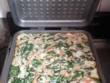 Tortilla de verduras en la flip