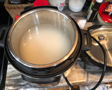 A picture of step 2 of Let's bond over cucumber salad and egg congee.