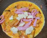 Foto del paso 5 de la receta: Paleta con salsa agridulce y omelette con vegetales, jamón y queso