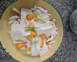 Foto langkah ke 3 dari resep Tahu kukus jamur shimeji putih.
