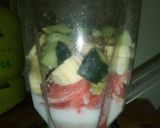 A picture of step 1 of Water melon and banana smoothie.