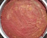 A picture of step 8 of Red Velvet Dhokla with Pink Chutney.