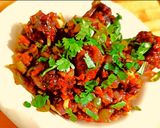 A picture of step 3 of Cabbage Manchurian.