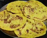 A picture of step 9 of Holige/obattu (festival sweet Karnataka).