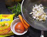 A picture of step 1 of Spicy maggi.