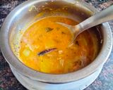 A picture of step 3 of Sambhar with leftover Toor dal.