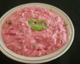 A picture of step 3 of Beetroot Raita.