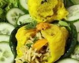 A picture of step 8 of Pulao Bonda.