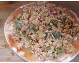 A picture of step 12 of Egg Pizza (without oven).