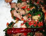 รูปขั้นตอนการทำที่ 2 ของ เมนู ผัดกระเพราตับไก่ซุปเปอร์แซ่บน้ำขลุกขลิก