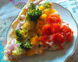 Foto del paso 5 de la receta: 🍕🌈Pizzeta Arcoíris 🌈🍕de harina de arroz 🍚 gluten free