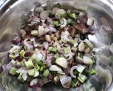 Une image de l'étape 8 de Salade de harengs fumés,pommes de terre,oignons nouveaux et cornichons.