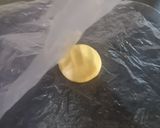 A picture of step 4 of Makai ki roti.