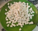 A picture of step 2 of Paneer tossedwith sugar syrup.