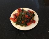 A picture of step 1 of Roasted stuffed pepper soup.