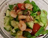 A picture of step 7 of Garlic Buttered Prawns & Chicken Salad.