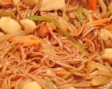 Foto del paso 6 de la receta: Pollo con almendras y fideos soba