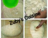 A picture of step 3 of Pita bread/pitta bread/shawarma bread.
