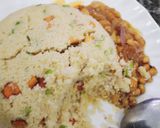A picture of step 1 of Cous cous Jollof.