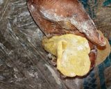 A picture of step 7 of Plantain stuffed cones.