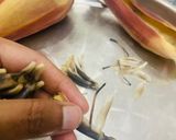 A picture of step 1 of Banana blossom(vazhaipoo poriyal) fry.